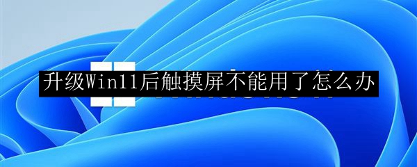 升级Win11后触摸屏不能用了怎么办