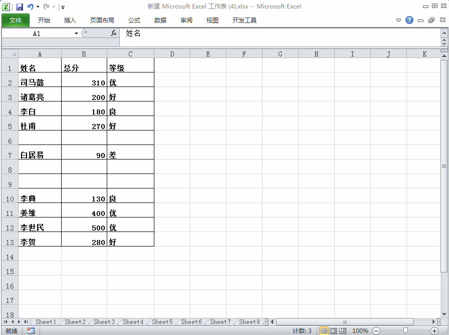 表格里有数据但筛选为空白怎么办