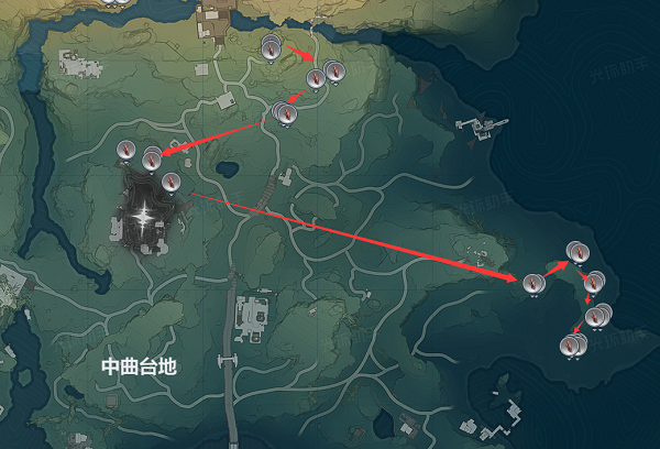 鸣潮红针晶簇在哪采集