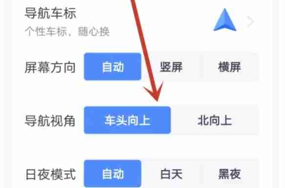 高德地图导航视角怎么修改
